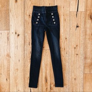 Black high waisted skinny jeans